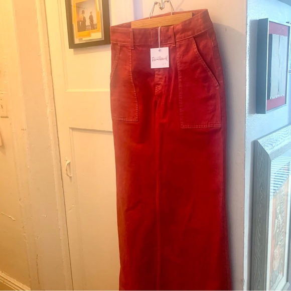 Rachel Antonoff Mike Pant in Deep Burgundy Red - Picture 2 of 9